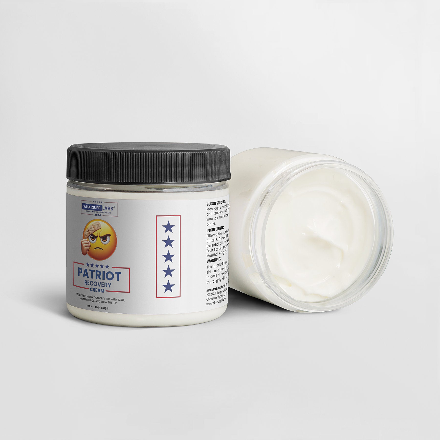 Patriot Recovery Cream TRUMP 2024 Limited Edition WHITE BLUE & RED